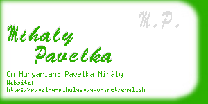 mihaly pavelka business card