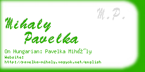 mihaly pavelka business card